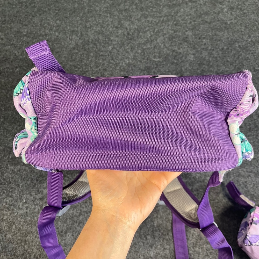 Pottery Barn Kids Mackenzie Purple Butterfly Backpack & Pencil Case Monogram A - Picture 4 of 12